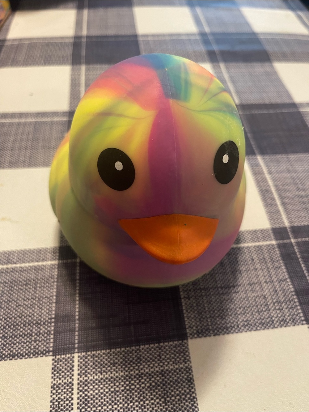 Sunny days squeezy tie dye duck squishy